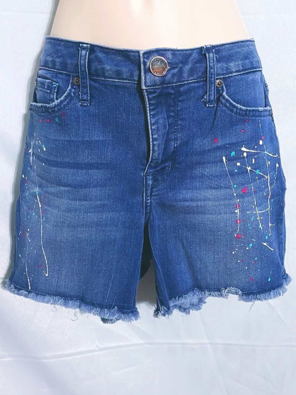 Seven7 Cute Splatter Jean Shorts Size 6
